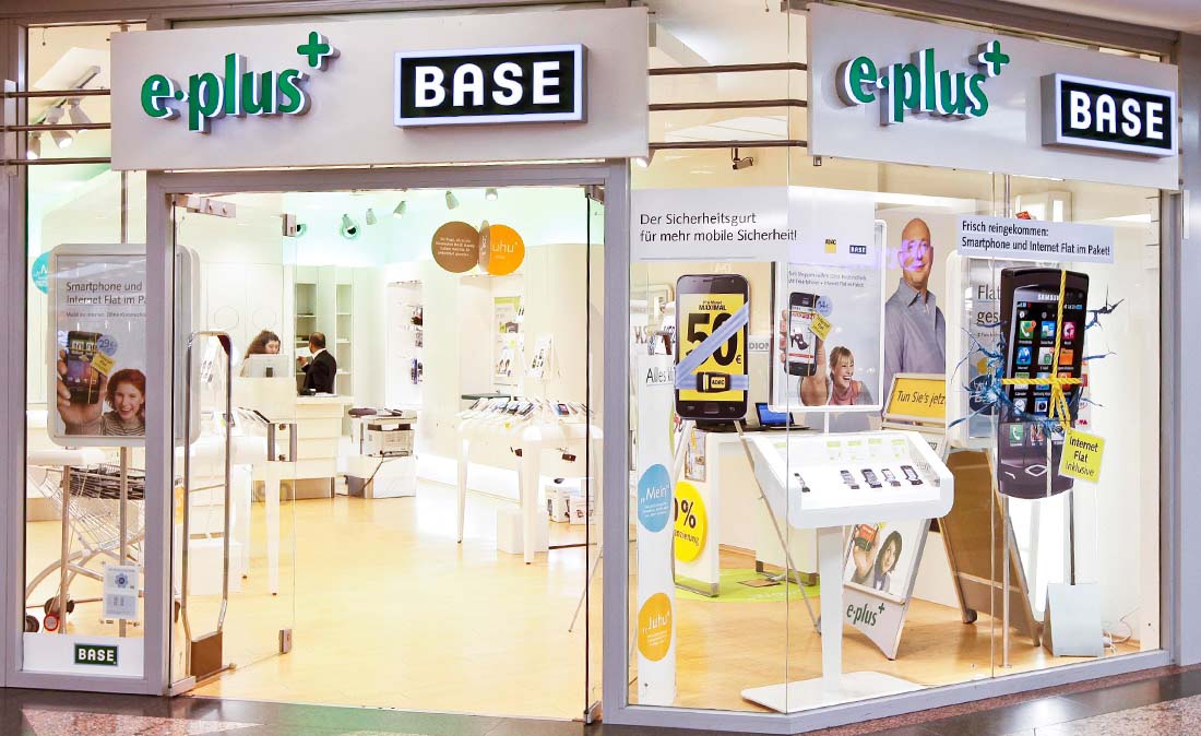 eplus_base - Referenz der Figo Gmbh, Shopdesign, Shopkonzeption, Projektleitung und Bauleitung