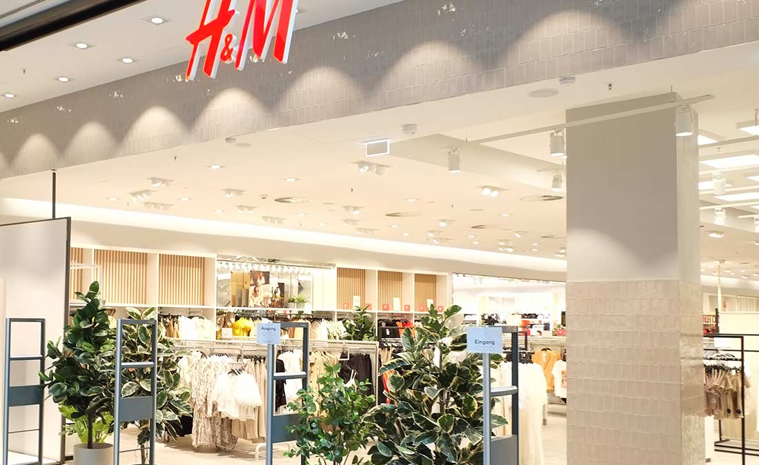 Eingangsbereich H&M Shop – Referenz-Shop der figo GmbH, Shopdesign, Shopkonzepte, Projektmangement, Bauleitung, Facility Management