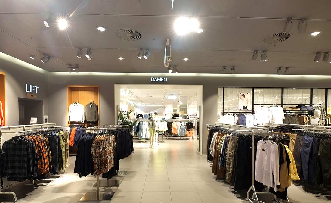 H&M Ladenbereich - Referenz der Figo Gmbh, Shopdesign, Shopkonzeption, Projektleitung und Bauleitung