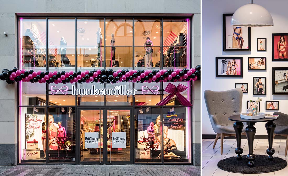 hunkemöller - Referenz der Figo Gmbh, Shopdesign, Shopkonzeption, Projektleitung und Bauleitung