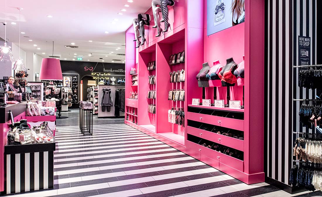 hunkemöller - Referenz der Figo Gmbh, Shopdesign, Shopkonzeption, Projektleitung und Bauleitung