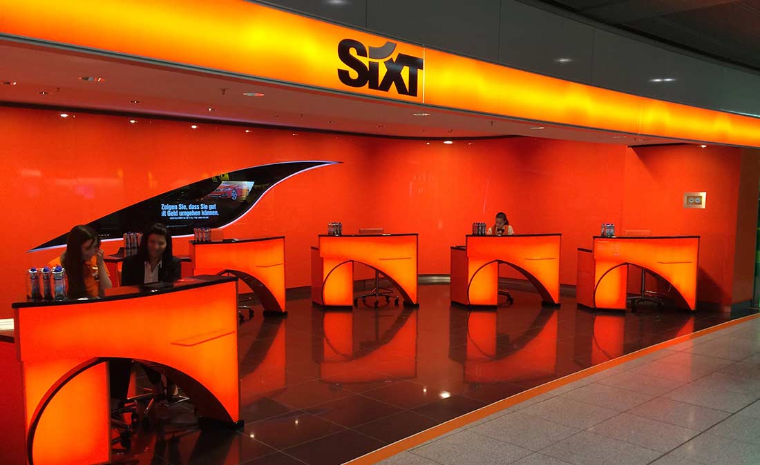 Sixt Showroom - Referenz der Figo Gmbh, Shopdesign, Shopkonzeption, Projektleitung und Bauleitung