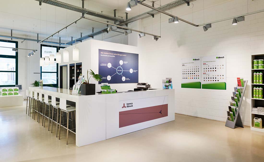 tremco-illbruck - Referenz der Figo Gmbh, Shopdesign, Shopkonzeption, Projektleitung und Bauleitung
